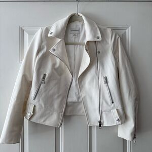 Club Monaco White Zip Up Jacket